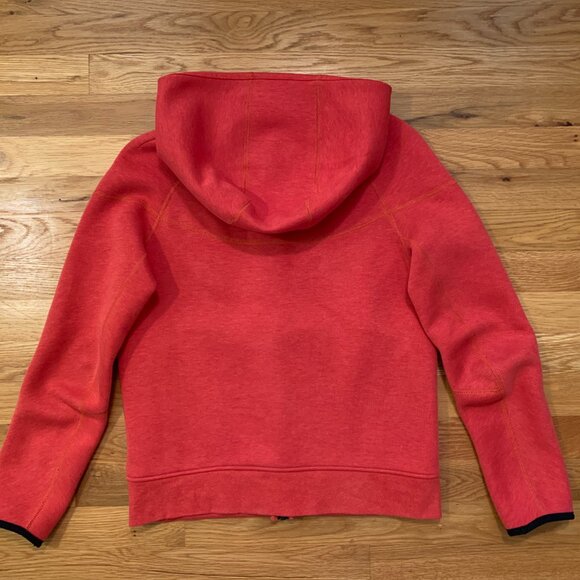 NWT Nike Tech Fleece Full-Zip Hoodie Kids LARGE Red - Picture 9 of 14